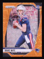 Drake Maye 2024 Panini Prizm Prizms Orange Lazers #329 RC at PristineAuction.com