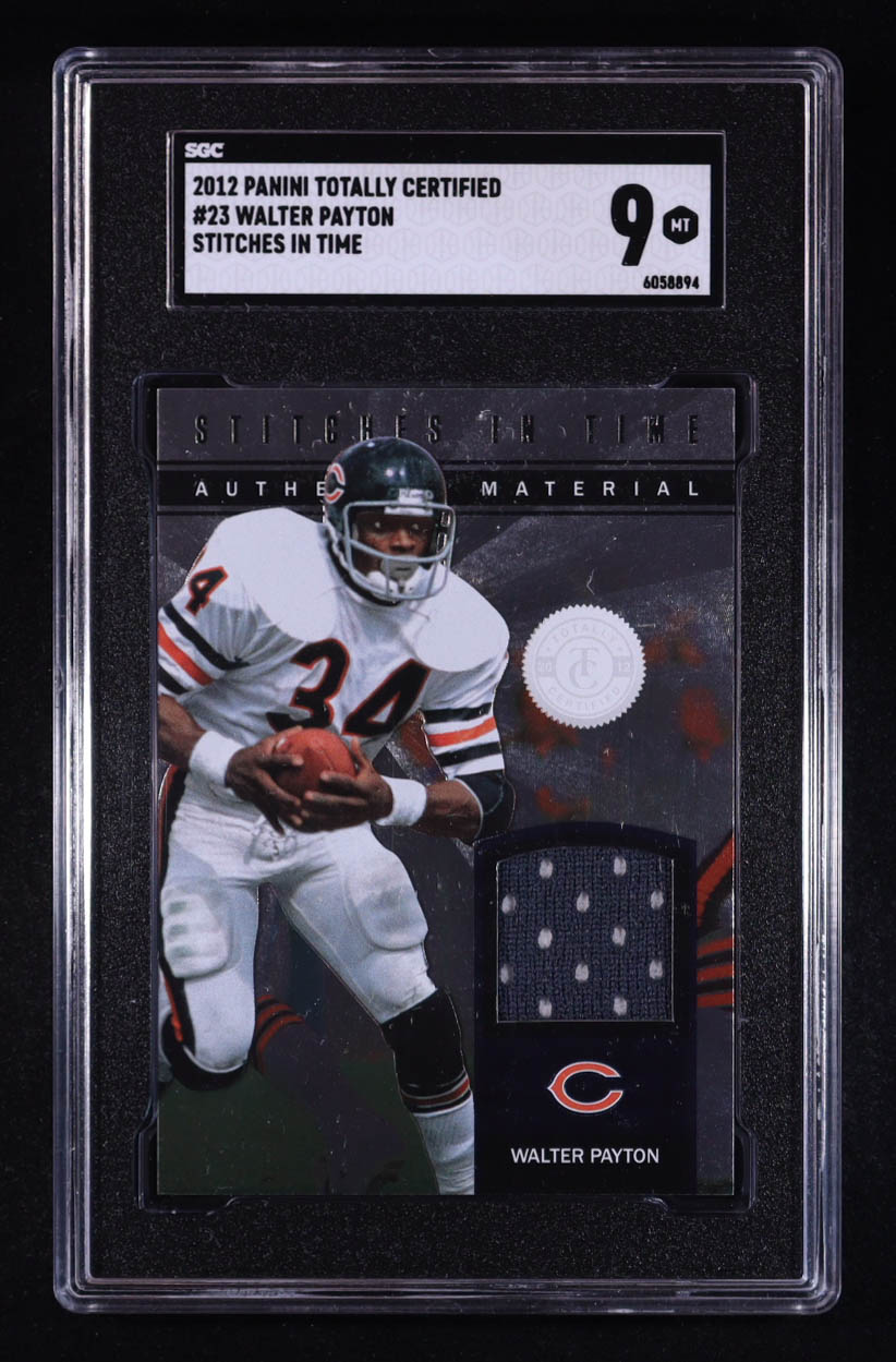 Walter Payton 2012 Totally Certified Stitches in Time #23 #46/99 (SGC 9) at PristineAuction.com Walter Payton 2012 Totally Certified Stitches in Time #23 #46/99 (SGC 9) at PristineAuction.com