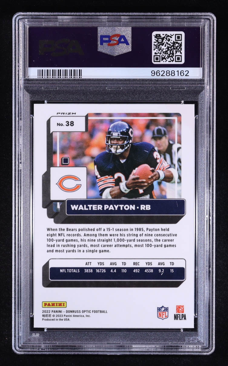 Walter Payton 2022 Donruss Optic Holo #38 (PSA 10) at PristineAuction.com Walter Payton 2022 Donruss Optic Holo #38 (PSA 10) at PristineAuction.com