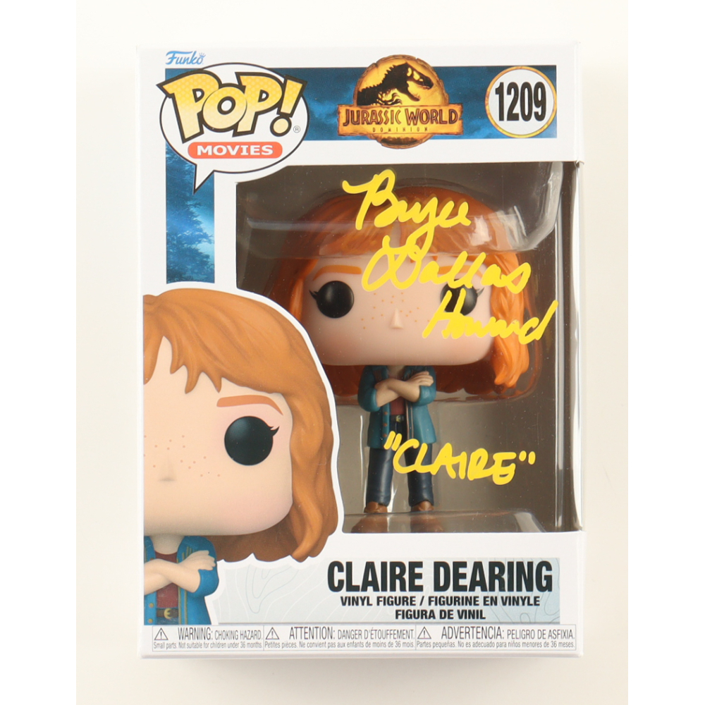 Bryce Dallas Howard Signed "Jurassic World: Dominion" #1209 Claire Dearing Funko Pop! Vinyl Figure Inscribed "Claire" (Beckett) at PristineAuction.com