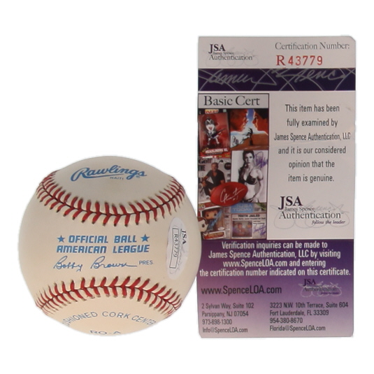 Lou Boudreau Signed OAL Baseball (JSA) at PristineAuction.com Lou Boudreau Signed OAL Baseball (JSA) at PristineAuction.com