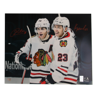 Patrick Kane & Philipp Kurashev Signed Blackhawks 16x20 Photo (Fanatics) at PristineAuction.com