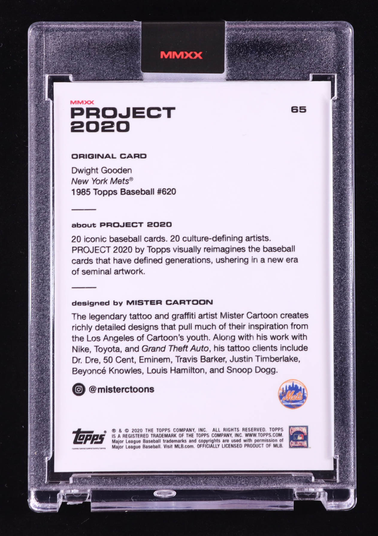 Dwight Gooden 2020 Topps Project 2020 #65 / Mister Cartoon at PristineAuction.com Dwight Gooden 2020 Topps Project 2020 #65 / Mister Cartoon at PristineAuction.com