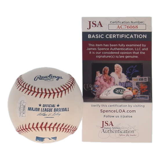 Jim Bunning Signed OML Baseball Inscribed "HOF 96" (JSA) at PristineAuction.com Jim Bunning Signed OML Baseball Inscribed "HOF 96" (JSA) at PristineAuction.com