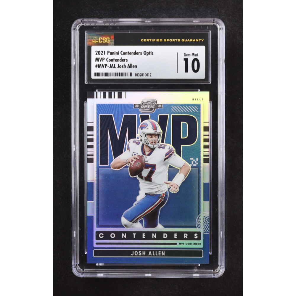 Josh Allen 2021 Panini MVP Contenders Optic Prizm #MVP-JAL (CSG 10) at PristineAuction.com
