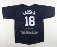 Don Larsen Signed Career Highlight Stat Jersey (JSA) at PristineAuction.com