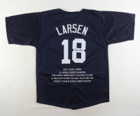 Don Larsen Signed Career Highlight Stat Jersey (JSA) at PristineAuction.com