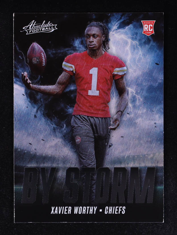 Xavier Worthy 2024 Absolute By Storm #8 RC at PristineAuction.com Xavier Worthy 2024 Absolute By Storm #8 RC at PristineAuction.com
