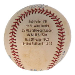 Bob Feller Signed OAL Baseball Inscribed "HOF 62" (JSA) at PristineAuction.com Bob Feller Signed OAL Baseball Inscribed "HOF 62" (JSA) at PristineAuction.com