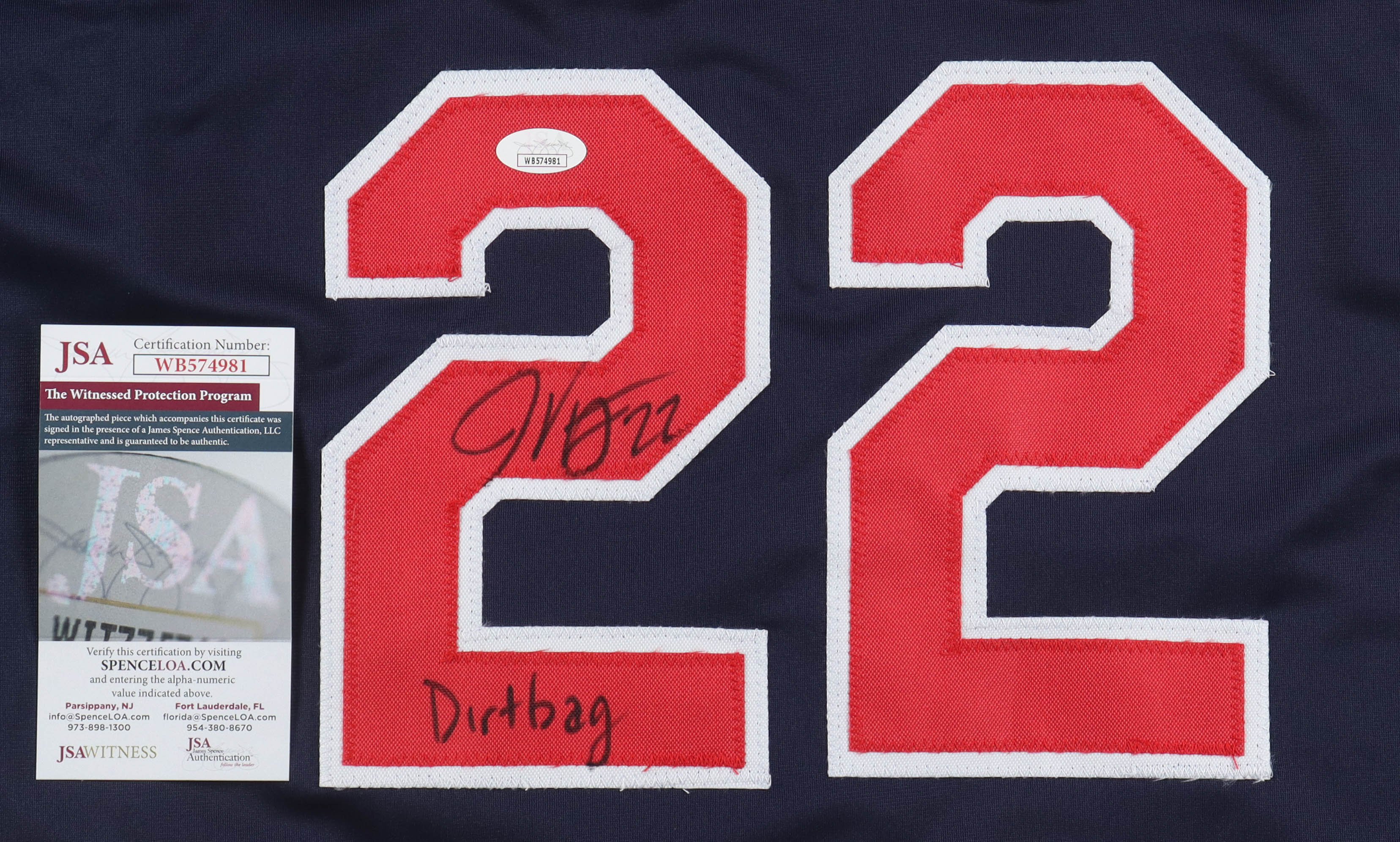 Jason Kipnis Signed Jersey Inscribed "Dirtbag" (JSA) at PristineAuction.com Jason Kipnis Signed Jersey Inscribed "Dirtbag" (JSA) at PristineAuction.com