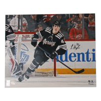 Luke Hughes Signed Devils 16x20 Photo (Fanatics) at PristineAuction.com