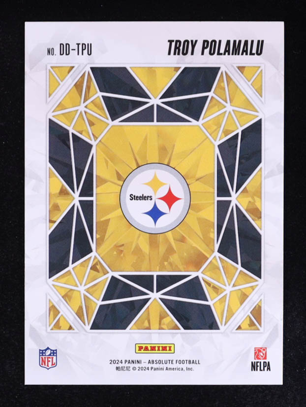 Troy Polamalu 2024 Absolute Draft Diamonds #17 at PristineAuction.com Troy Polamalu 2024 Absolute Draft Diamonds #17 at PristineAuction.com