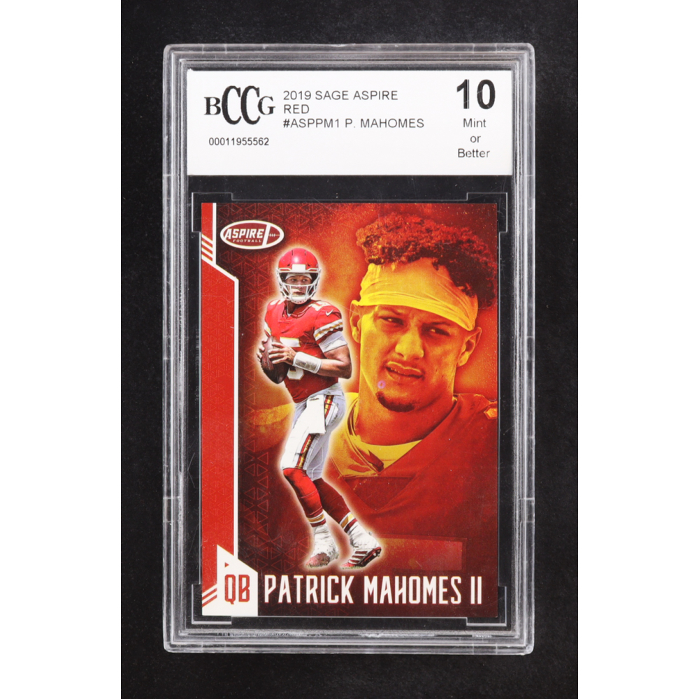 Patrick Mahomes II 2019 Sage Aspire Red #ASPPM1 (BCCG 10) at PristineAuction.com