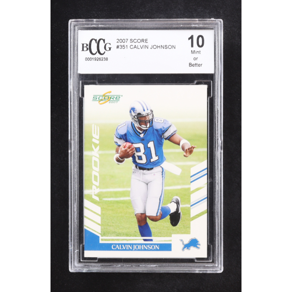 Calvin Johnson 2007 Score #351 RC (BCCG 10) at PristineAuction.com
