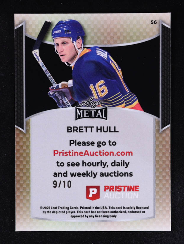 Brett Hull 2025 Leaf Metal Pristine Auction Collection Prismatic Green #56 #9/10 at PristineAuction.com Brett Hull 2025 Leaf Metal Pristine Auction Collection Prismatic Green #56 #9/10 at PristineAuction.com