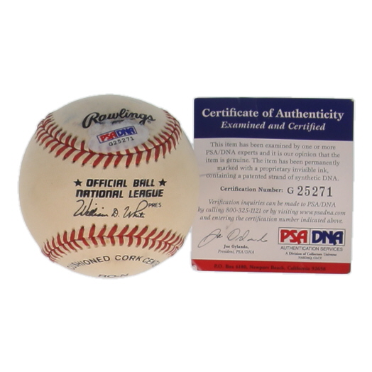 Hank Sauer Signed ONL Baseball (PSA) at PristineAuction.com Hank Sauer Signed ONL Baseball (PSA) at PristineAuction.com