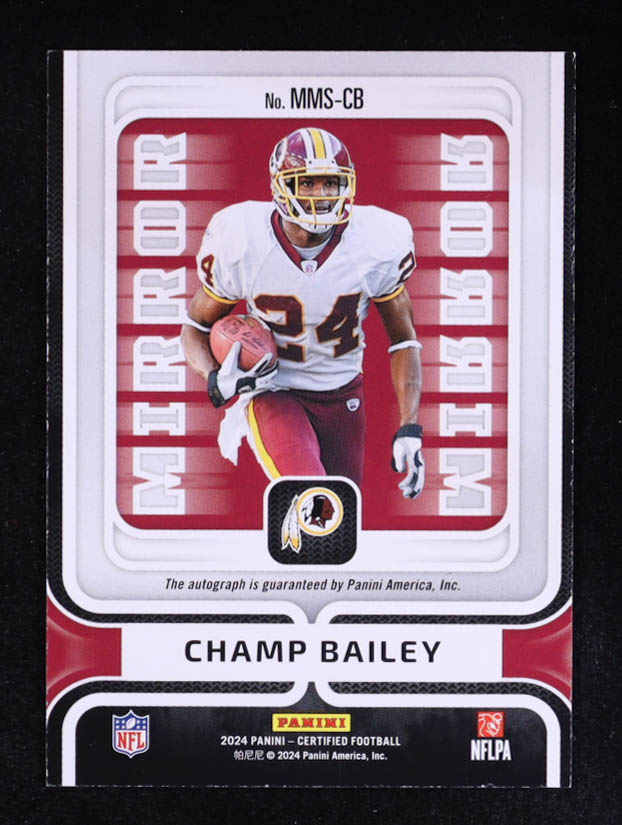 Champ Bailey 2024 Certified Mirror Signatures Purple #MMSCB #8/10 at PristineAuction.com Champ Bailey 2024 Certified Mirror Signatures Purple #MMSCB #8/10 at PristineAuction.com
