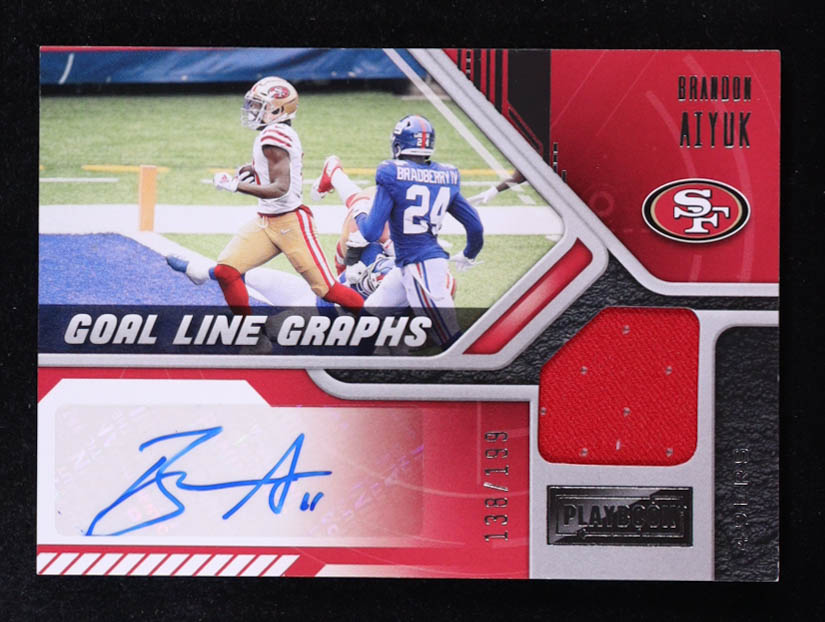 Brandon Aiyuk 2021 Playoff Goal Line Graphs #GLGBAI #138/199 at PristineAuction.com Brandon Aiyuk 2021 Playoff Goal Line Graphs #GLGBAI #138/199 at PristineAuction.com