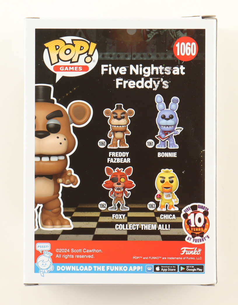 Kevin Foster Signed "Five Nights at Freddy's" #1060 Freddy Fazbear Funko Pop! Vinyl Figure (JSA) at PristineAuction.com Kevin Foster Signed "Five Nights at Freddy's" #1060 Freddy Fazbear Funko Pop! Vinyl Figure (JSA) at PristineAuction.com