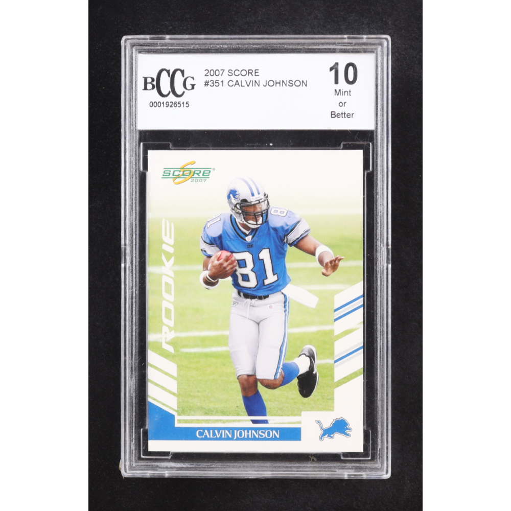 Calvin Johnson 2007 Score #351 RC (BCCG 10) at PristineAuction.com
