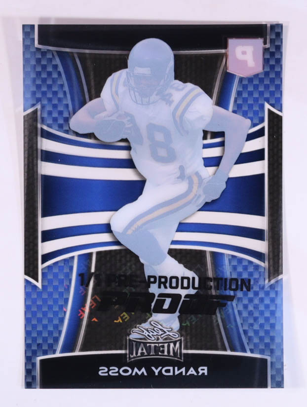 Randy Moss Leaf Metal Pristine Collection Pre-Production Proof #1/1 at PristineAuction.com Randy Moss Leaf Metal Pristine Collection Pre-Production Proof #1/1 at PristineAuction.com