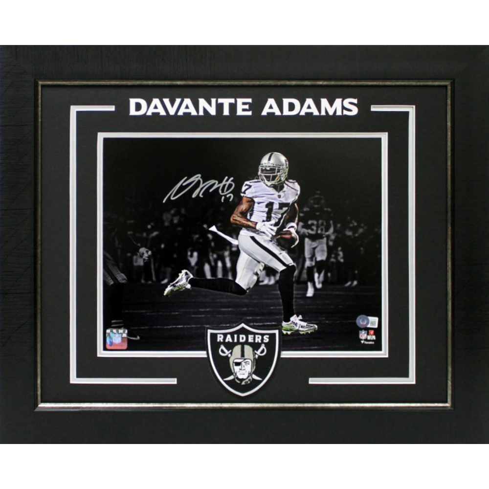 Davante Adams Signed Raiders Custom Framed Photo Display (Beckett) at PristineAuction.com