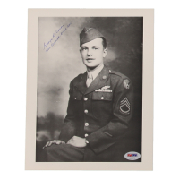 George Caron Signed 8x10 Photo WWII Enola Gay Tail Gunner (PSA) at PristineAuction.com