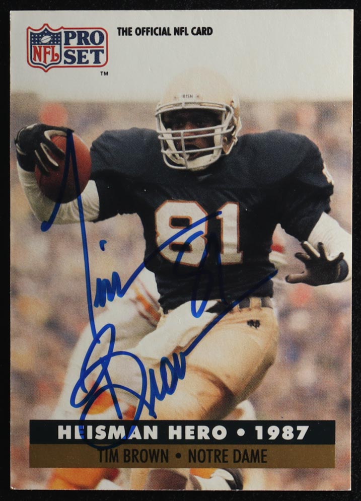 Tim Brown Signed 1991 Pro Set #40 UER (JSA) at PristineAuction.com Tim Brown Signed 1991 Pro Set #40 UER (JSA) at PristineAuction.com