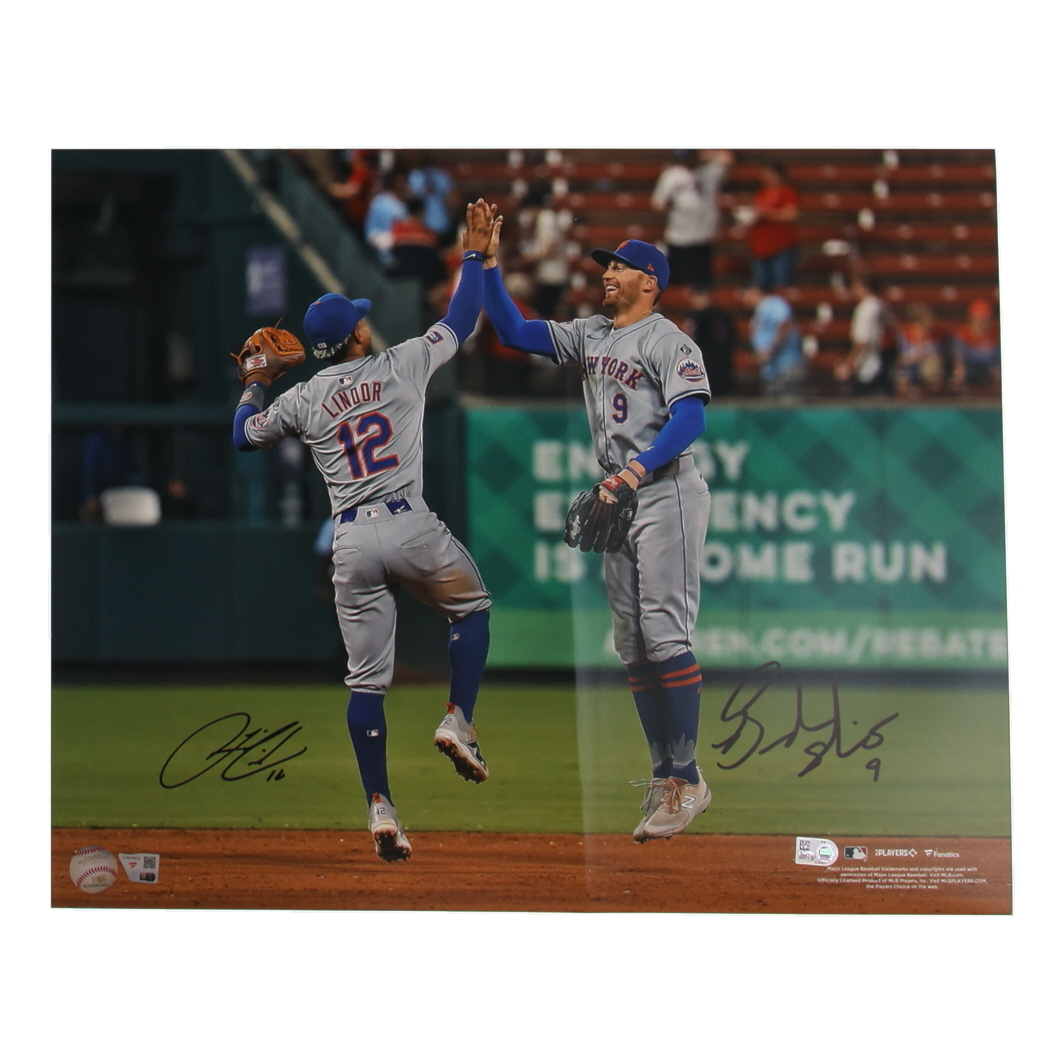 Francisco Lindor & Brandon Nimmo Signed Mets 16x20 Photo (MLB & Fanatics) at PristineAuction.com Francisco Lindor & Brandon Nimmo Signed Mets 16x20 Photo (MLB & Fanatics) at PristineAuction.com