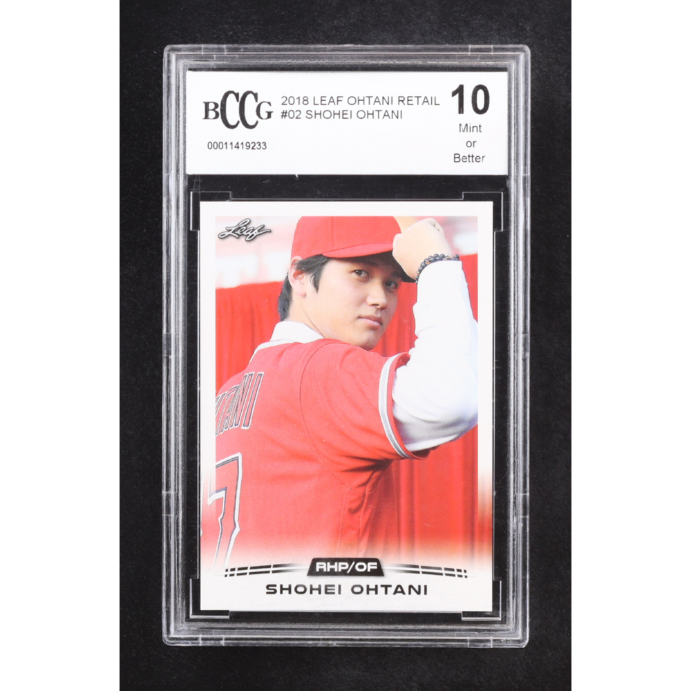 Shohei Ohtani 2018 Leaf Retail Gold #02 RC (BCCG 10) at PristineAuction.com
