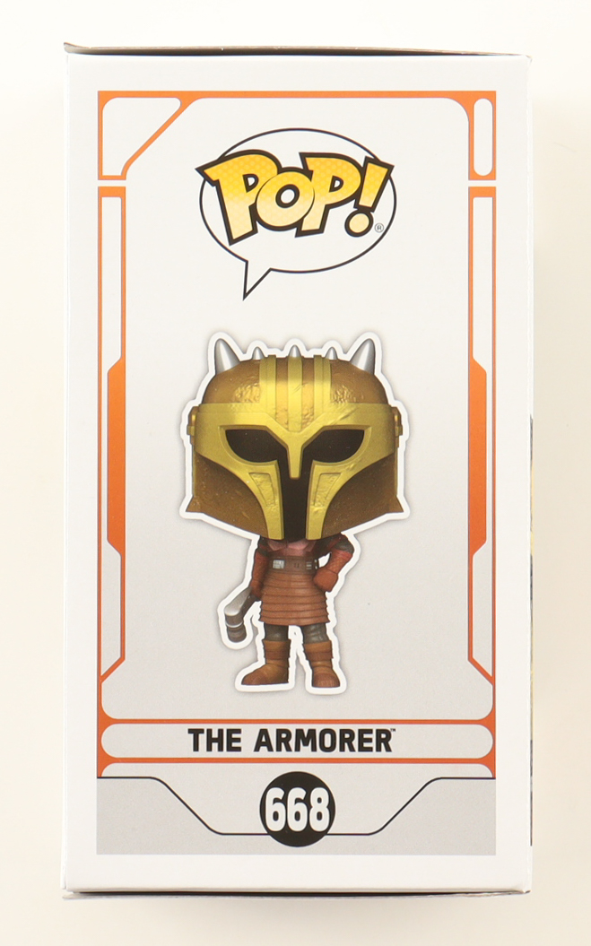 Emily Swallow Signed "Star Wars" #717 The Armorer Funko Pop! Bobblehead Vinyl Figure (JSA) at PristineAuction.com Emily Swallow Signed "Star Wars" #717 The Armorer Funko Pop! Bobblehead Vinyl Figure (JSA) at PristineAuction.com