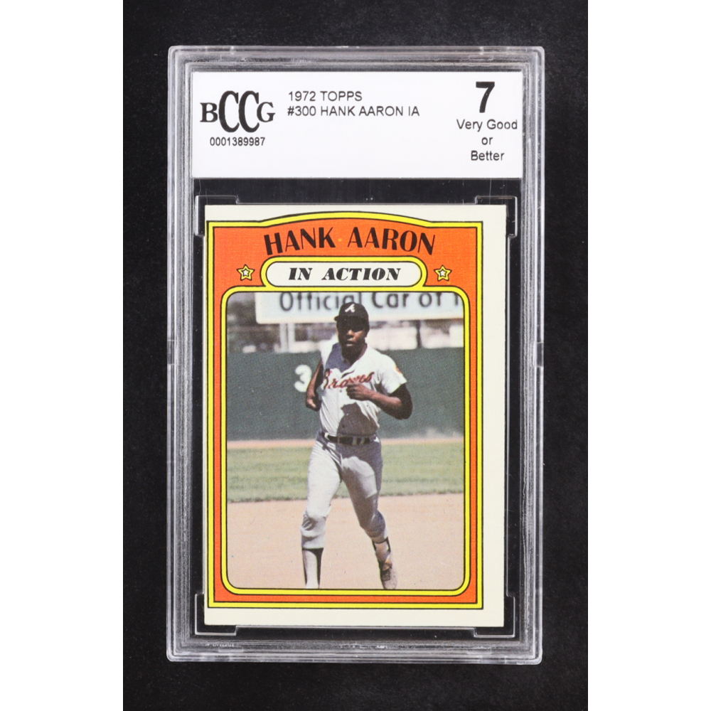 Hank Aaron 1972 Topps In Action #300 (BCCG 7) at PristineAuction.com