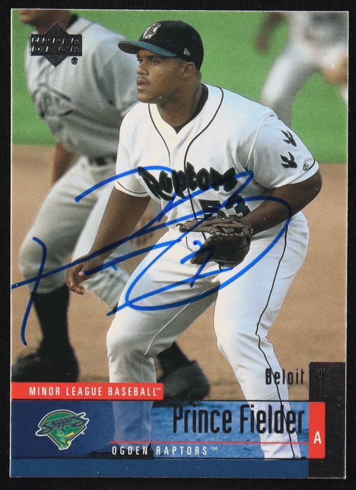 Prince Fielder Signed 2002 UD Minor League #41 RC (JSA) at PristineAuction.com Prince Fielder Signed 2002 UD Minor League #41 RC (JSA) at PristineAuction.com