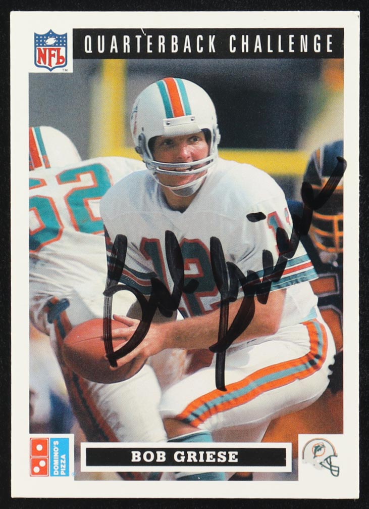 Bob Griese Signed 1991 Domino's Quarterbacks #37 (JSA) at PristineAuction.com Bob Griese Signed 1991 Domino's Quarterbacks #37 (JSA) at PristineAuction.com
