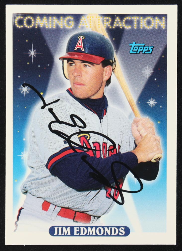 Jim Edmonds Signed 1993 Topps #799 RC (JSA) at PristineAuction.com Jim Edmonds Signed 1993 Topps #799 RC (JSA) at PristineAuction.com