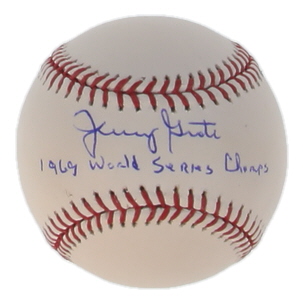 Jerry Grote Signed OML Baseball Inscribed "1969 World Series Champs" (Sports Collectibles) at PristineAuction.com Jerry Grote Signed OML Baseball Inscribed "1969 World Series Champs" (Sports Collectibles) at PristineAuction.com