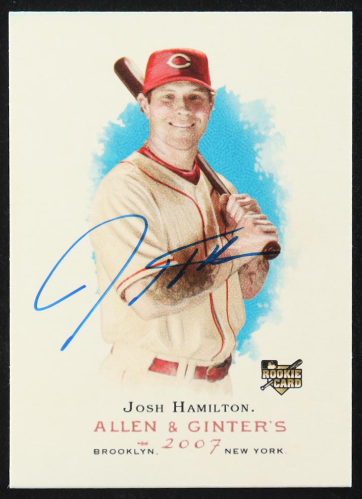 Josh Hamilton Signed 2007 Topps Allen and Ginter #4 RC (JSA) at PristineAuction.com Josh Hamilton Signed 2007 Topps Allen and Ginter #4 RC (JSA) at PristineAuction.com