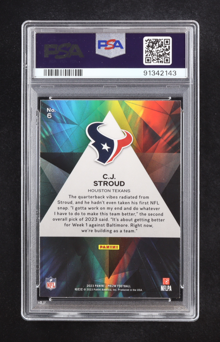 CJ Stroud 2023 Panini Prizm Prizmatic #6 RC (PSA 10) at PristineAuction.com CJ Stroud 2023 Panini Prizm Prizmatic #6 RC (PSA 10) at PristineAuction.com