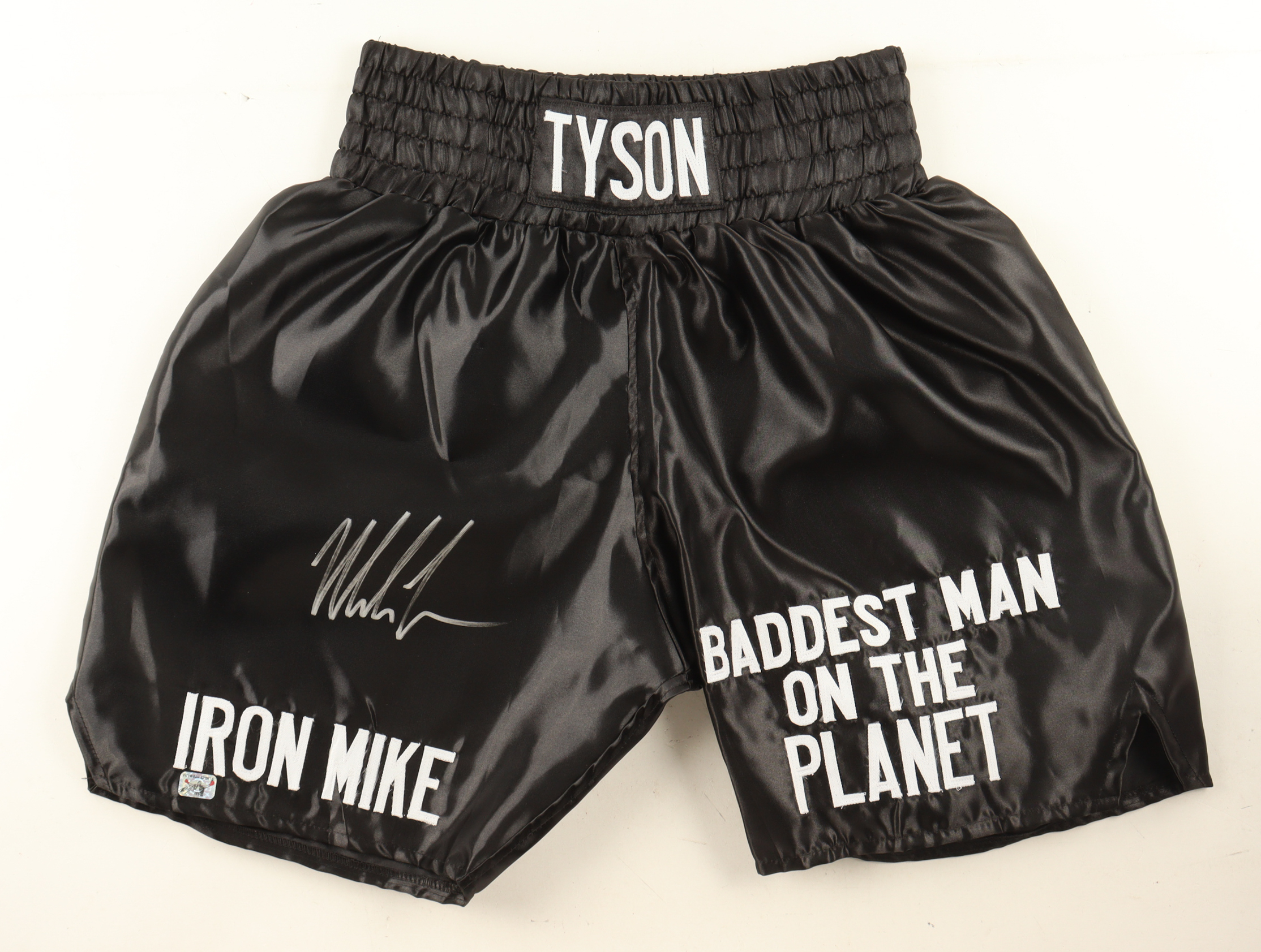Mike Tyson Signed Boxing Trunks (Tyson) at PristineAuction.com Mike Tyson Signed Boxing Trunks (Tyson) at PristineAuction.com