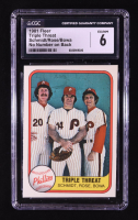 Pete Rose / Larry Bowa / Mike Schmidt 1981 Fleer Triple Threat P1 #645A (CGC 6) at PristineAuction.com