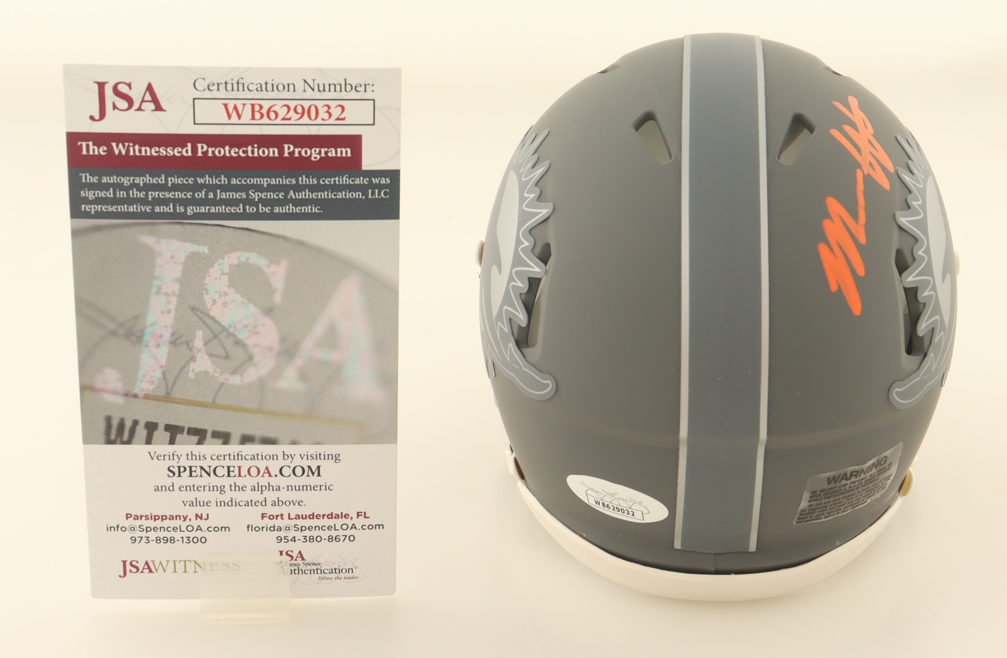 Malik Washington Signed Dolphins Slate Alternate Speed Mini Helmet (JSA) at PristineAuction.com Malik Washington Signed Dolphins Slate Alternate Speed Mini Helmet (JSA) at PristineAuction.com