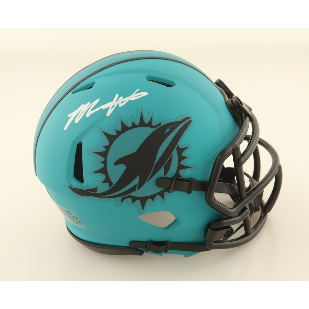 Malik Washington Signed Dolphins Rave Alternate Speed Mini Helmet (JSA) at PristineAuction.com