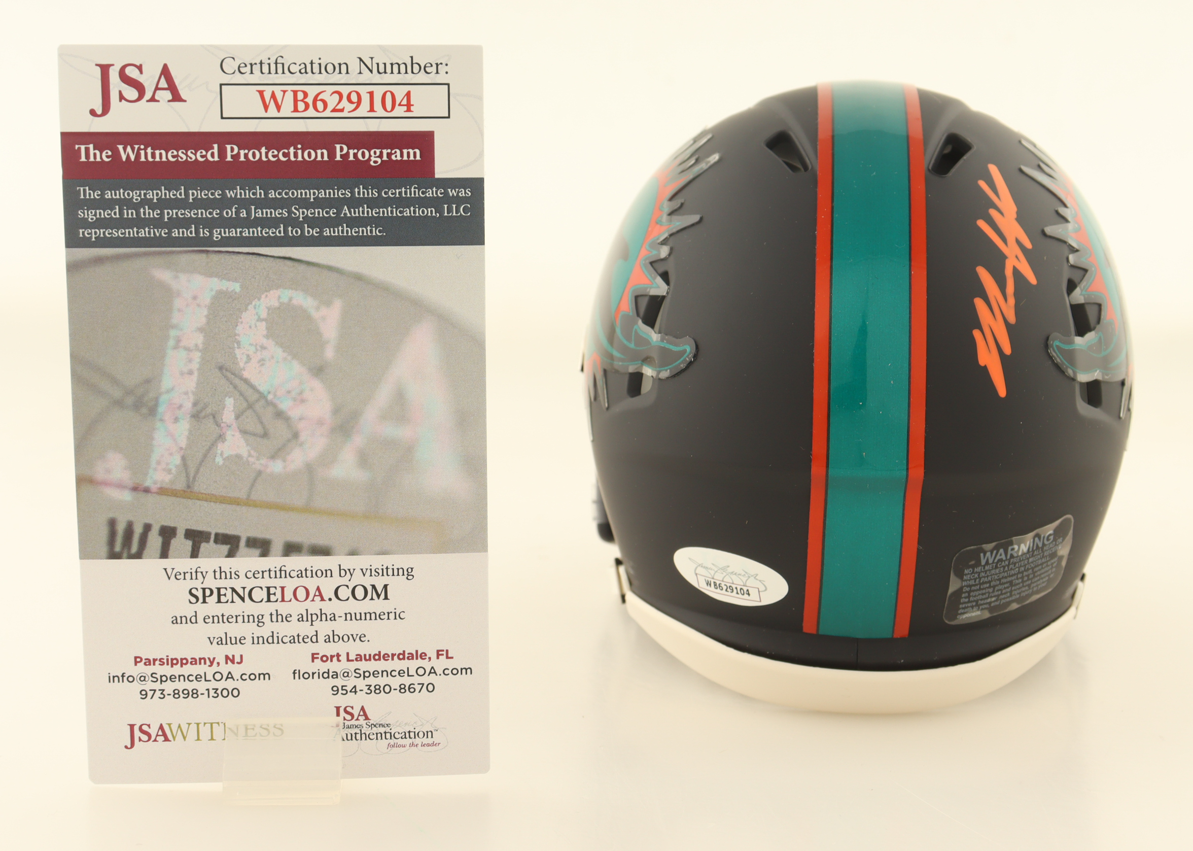 Malik Washington Signed Dolphins Rivalries Alternate Speed Mini Helmet (JSA) at PristineAuction.com Malik Washington Signed Dolphins Rivalries Alternate Speed Mini Helmet (JSA) at PristineAuction.com