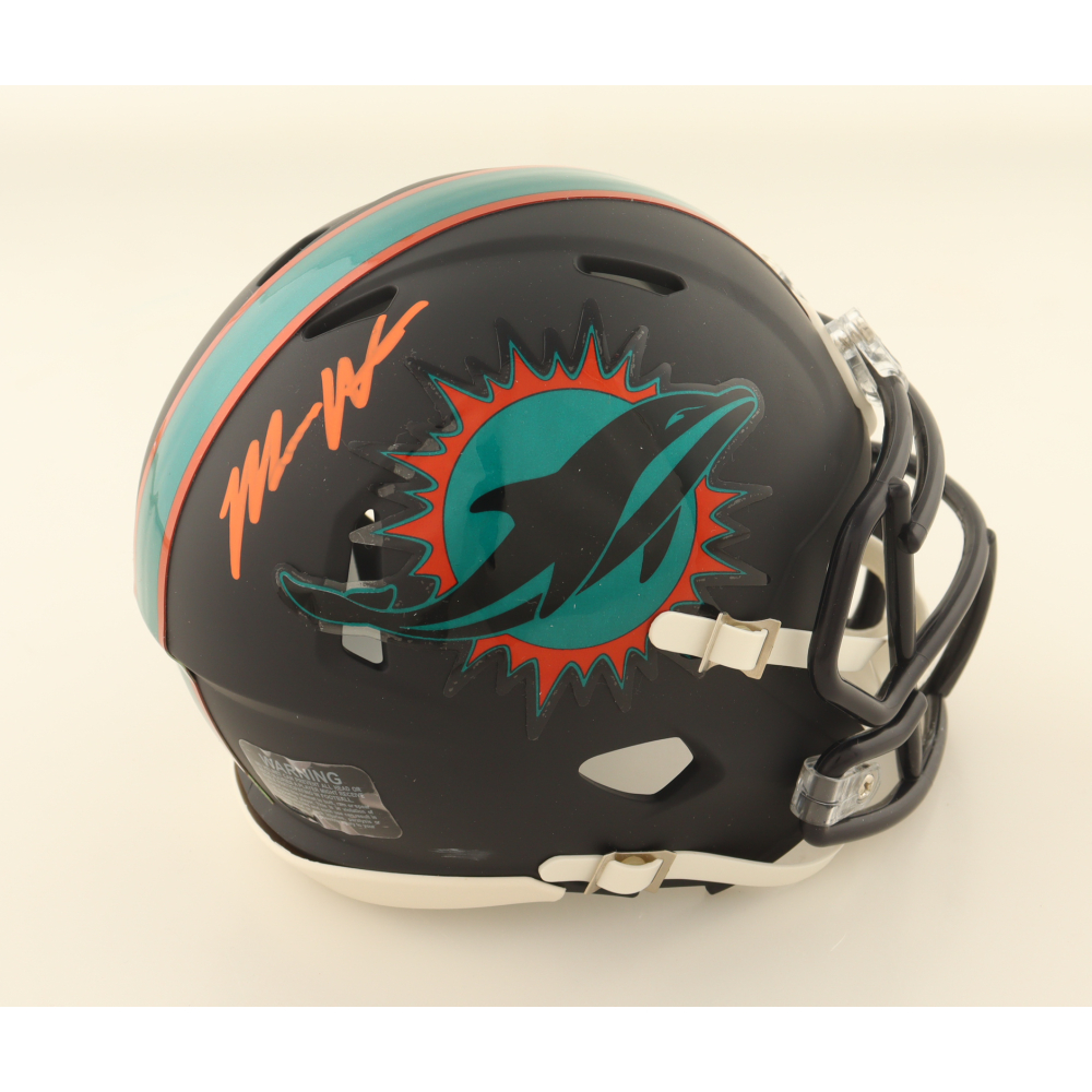 Malik Washington Signed Dolphins Rivalries Alternate Speed Mini Helmet (JSA) at PristineAuction.com