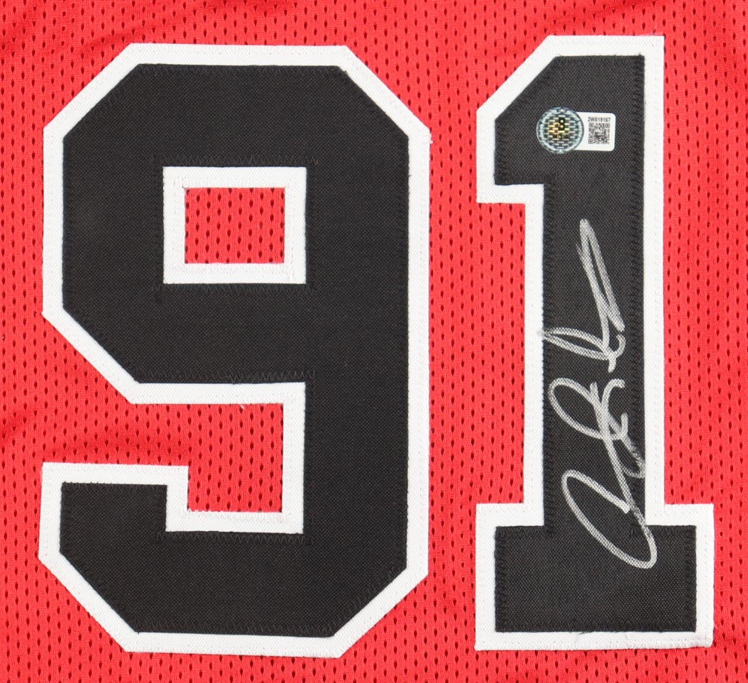 Dennis Rodman Signed Jersey (Beckett) at PristineAuction.com Dennis Rodman Signed Jersey (Beckett) at PristineAuction.com