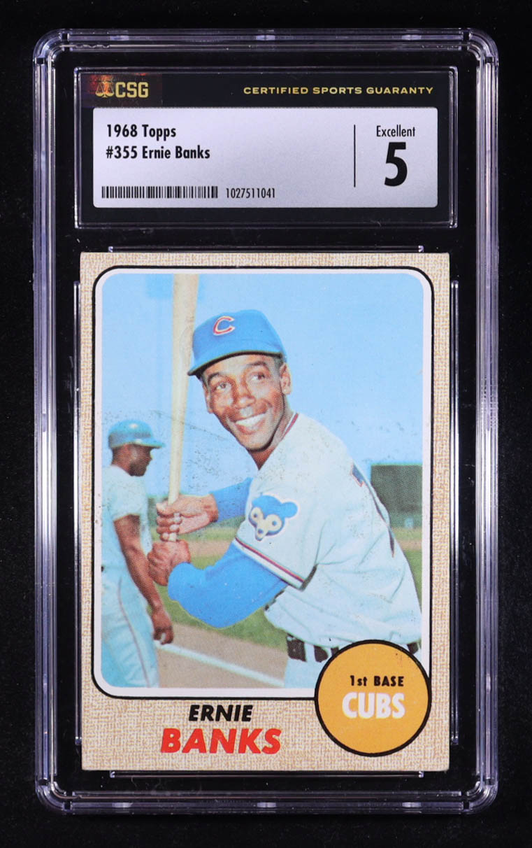 Ernie Banks 1968 Topps #355 (CSG 5) at PristineAuction.com Ernie Banks 1968 Topps #355 (CSG 5) at PristineAuction.com