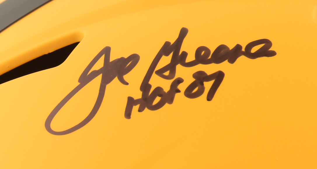 Joe Greene Signed Steelers Full-Size Speed Helmet Inscribed "HOF 87" (Beckett) at PristineAuction.com Joe Greene Signed Steelers Full-Size Speed Helmet Inscribed "HOF 87" (Beckett) at PristineAuction.com