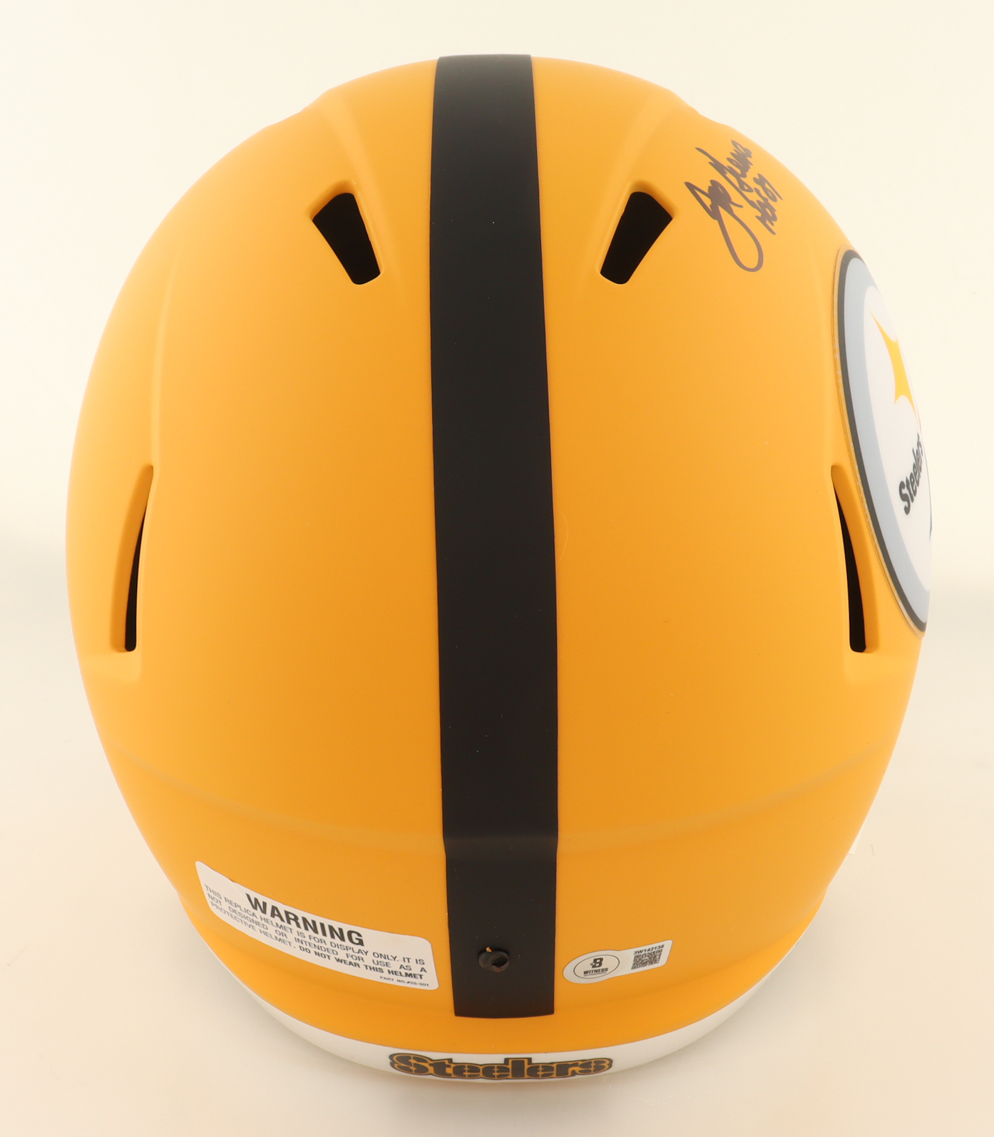 Joe Greene Signed Steelers Full-Size Speed Helmet Inscribed "HOF 87" (Beckett) at PristineAuction.com Joe Greene Signed Steelers Full-Size Speed Helmet Inscribed "HOF 87" (Beckett) at PristineAuction.com