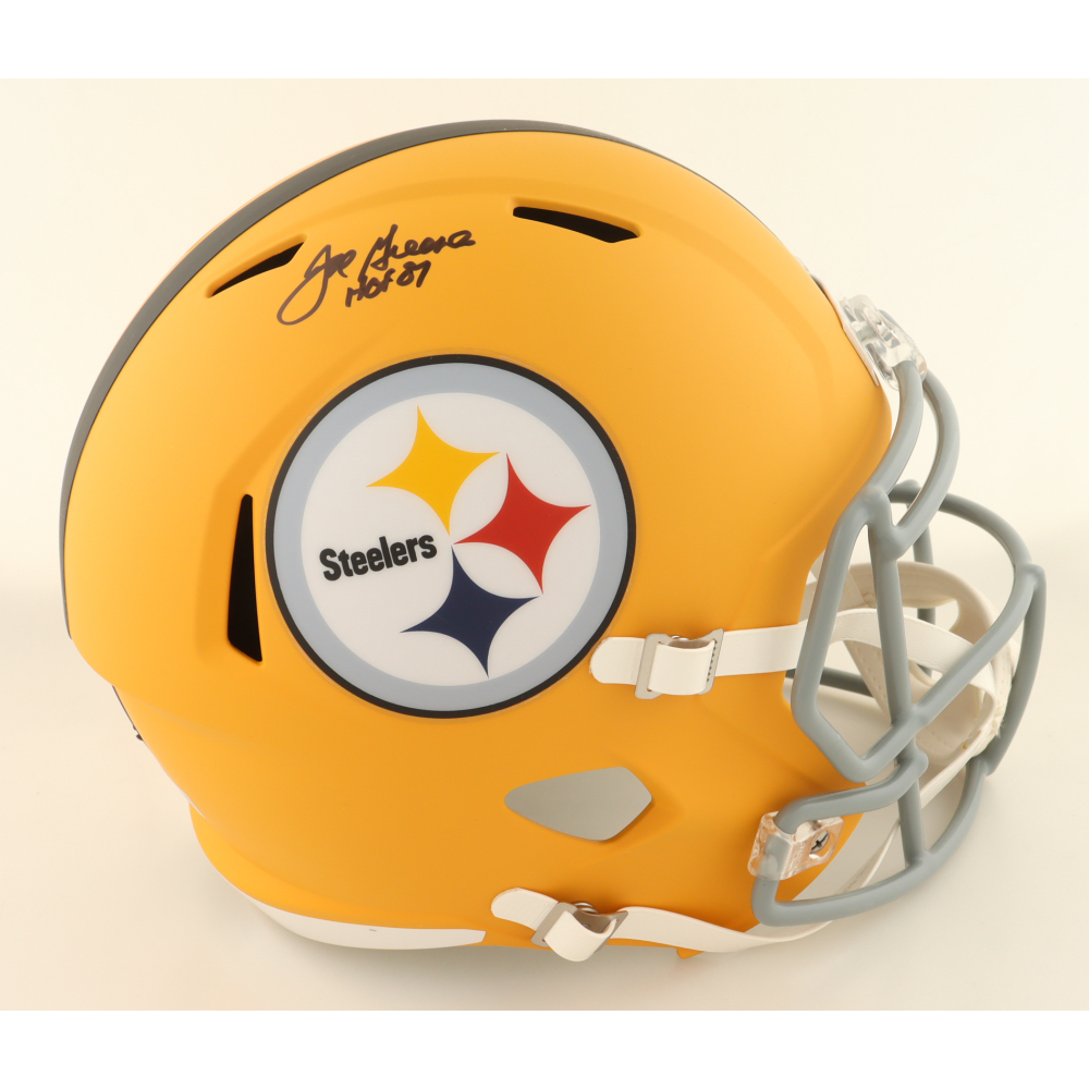 Joe Greene Signed Steelers Full-Size Speed Helmet Inscribed "HOF 87" (Beckett) at PristineAuction.com