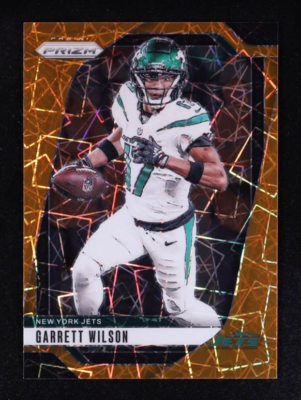 Garrett Wilson 2024 Panini Prizm Prizms Lazer #224 at PristineAuction.com Garrett Wilson 2024 Panini Prizm Prizms Lazer #224 at PristineAuction.com